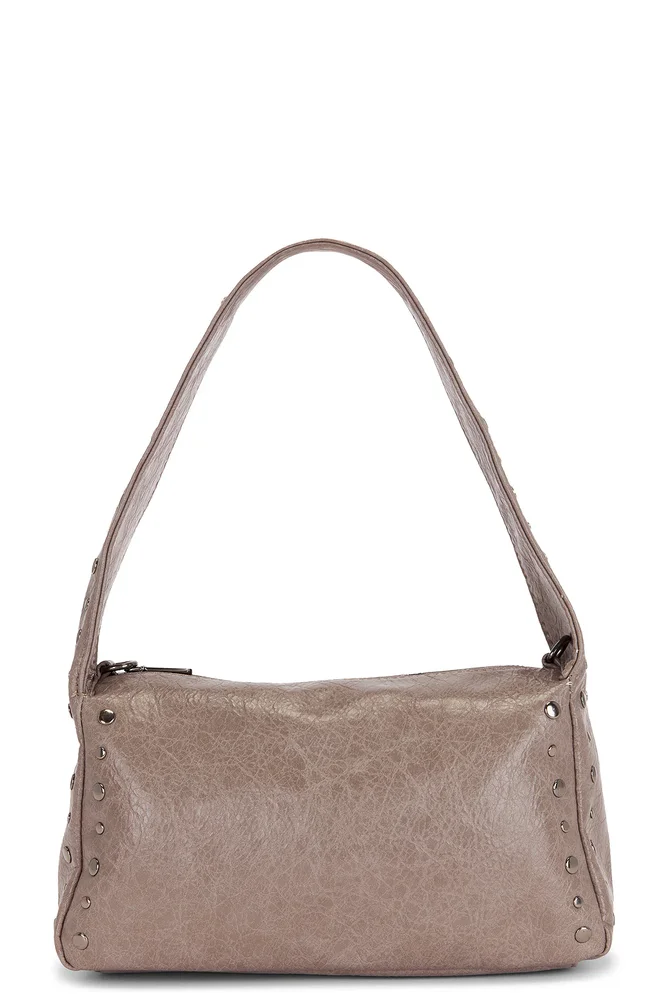 Slouchy Faux Leather Hobo Bag