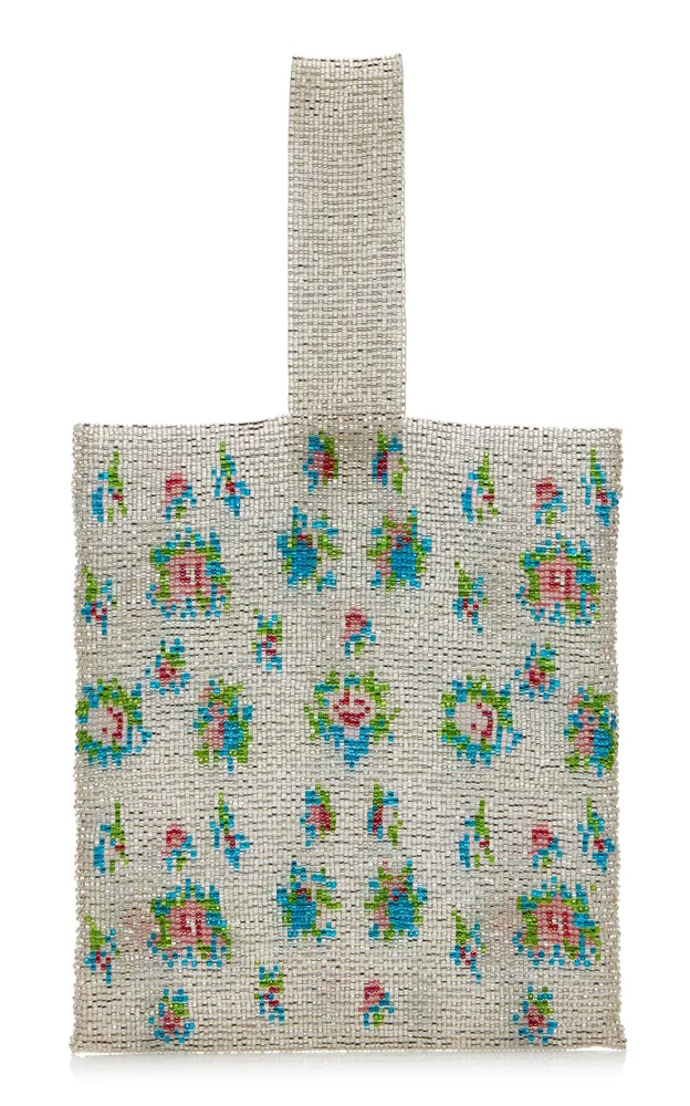Exclusive Floral Beaded Pouch