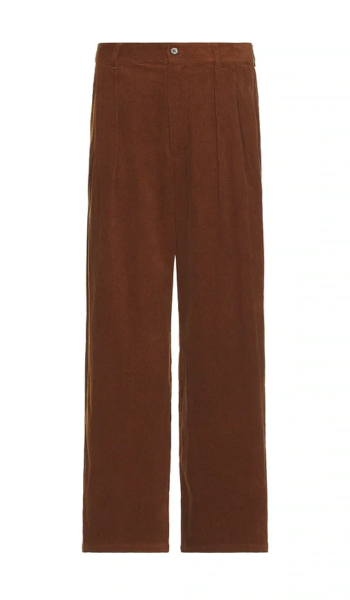 Wide Leg Pleated Corduroy Pant