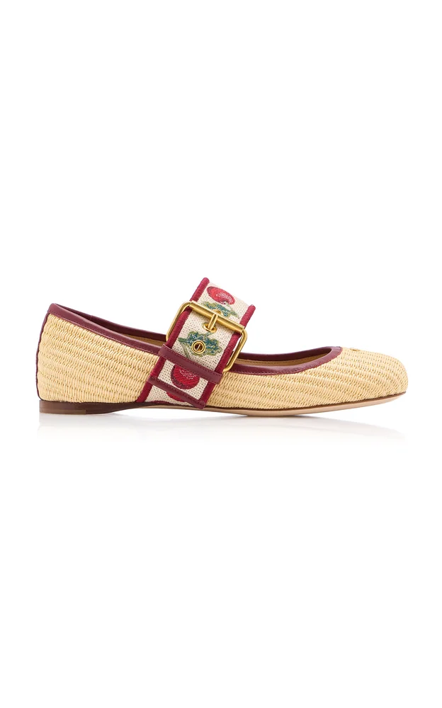 Bribri Cherrific Raffia Ballet Flat