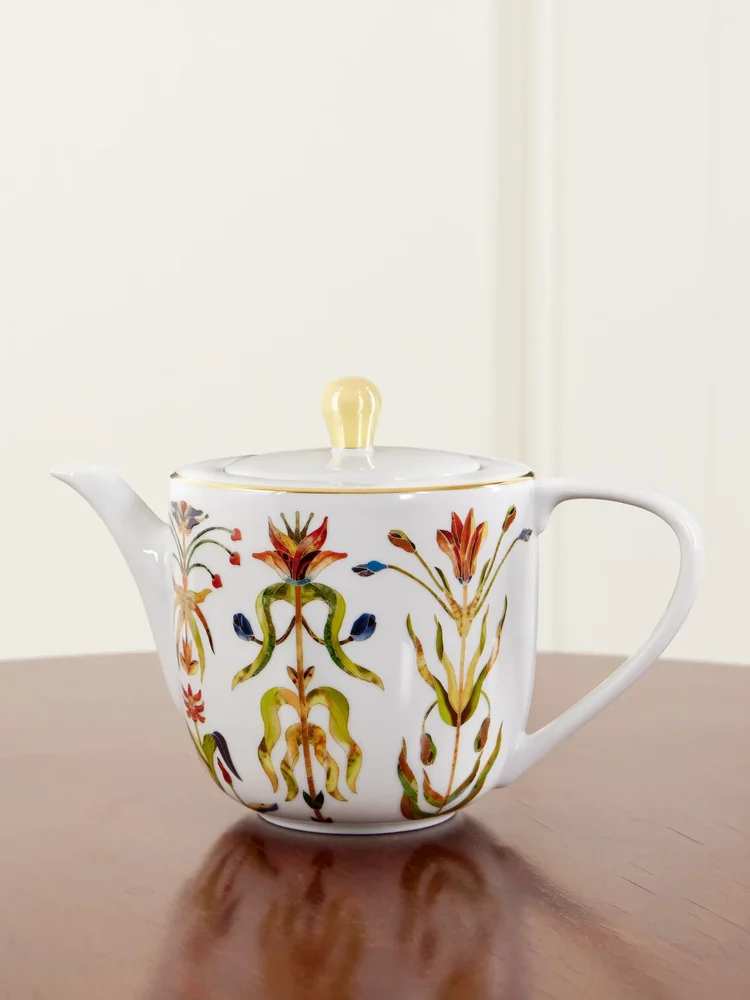 Grand Tour gold-plated porcelain teapot