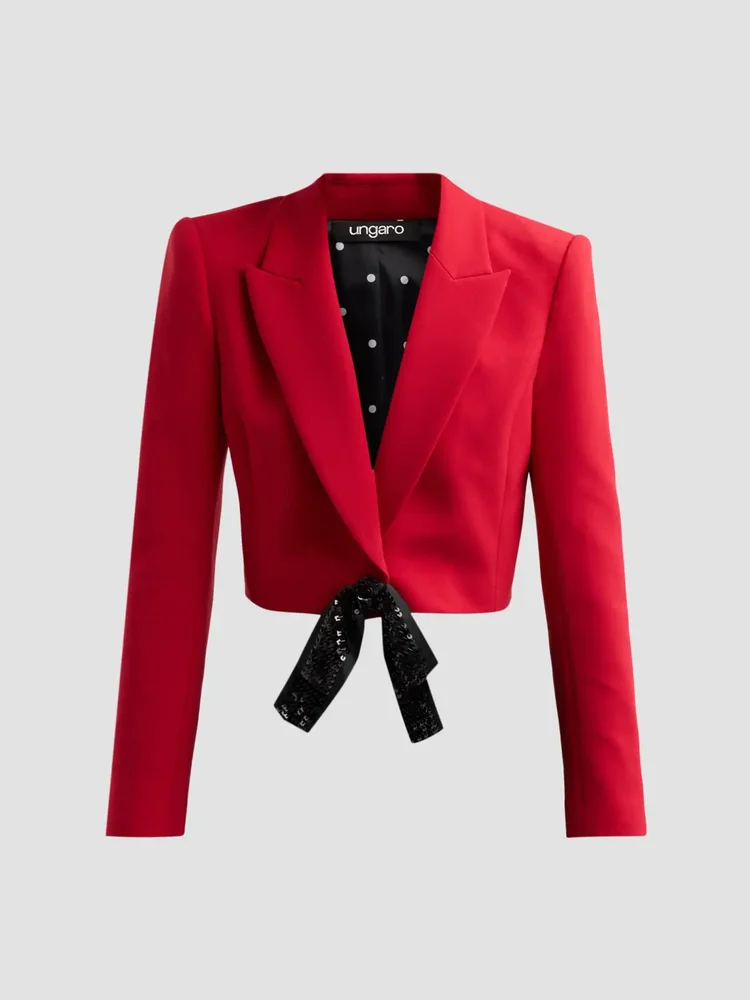 Bria Satin Crop Jacket