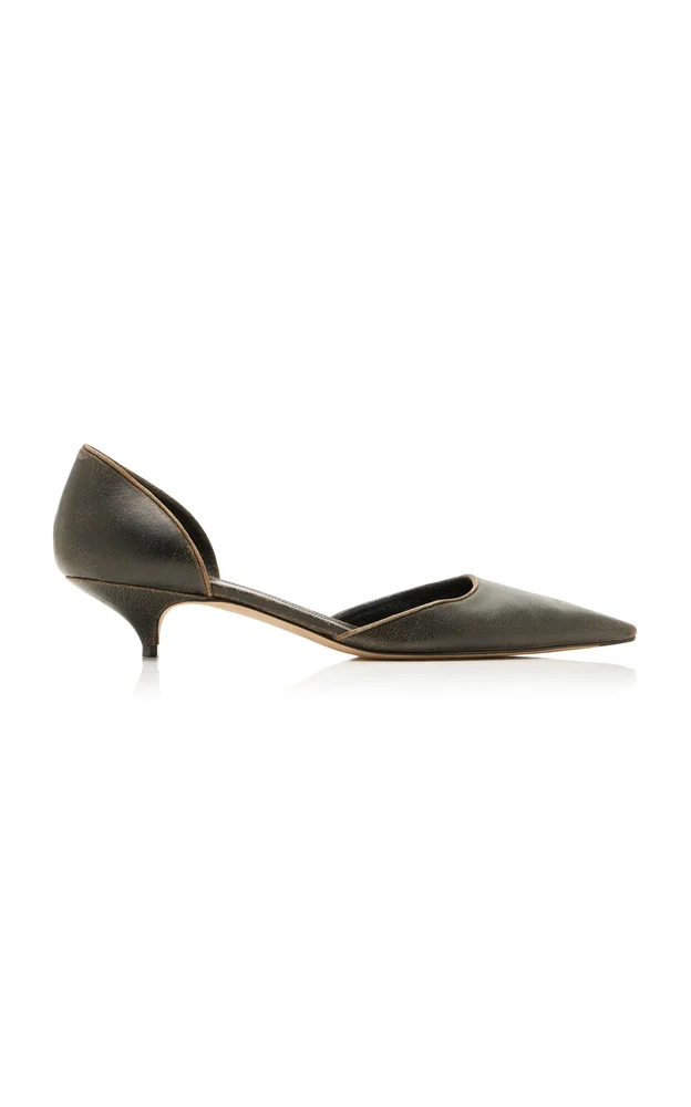 Liisa Kitten Leather d'Orsay Pumps
