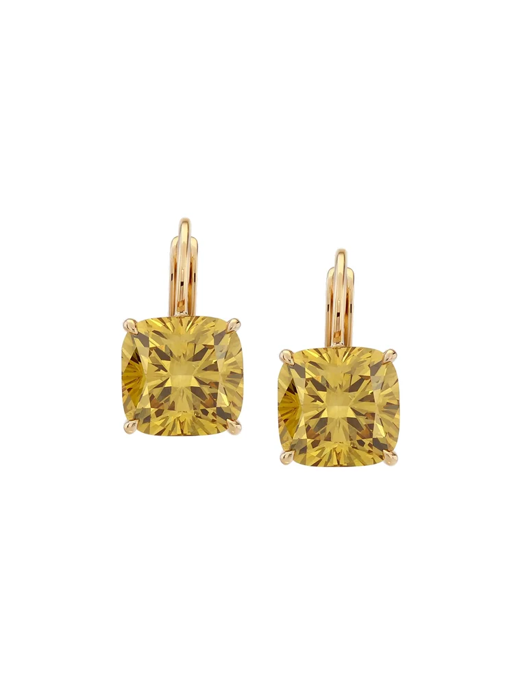 14K Alienor Cushion-Cut Earrings in Champagne Lab Diamond