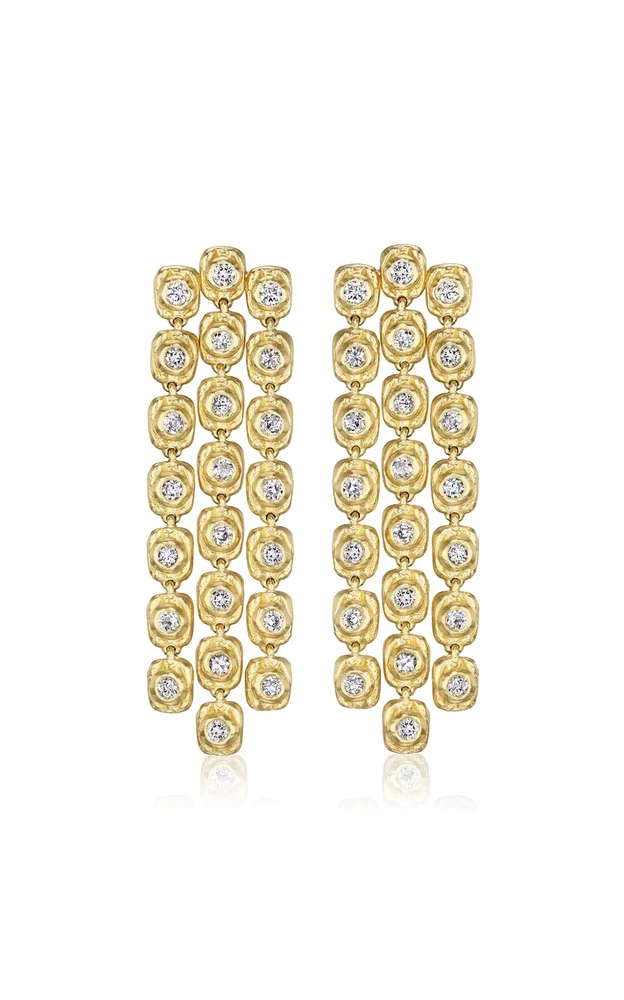 Romantica I 14K Yellow Gold Diamond Earrings