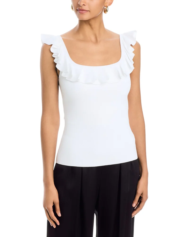 Square Neck Ruffle Top