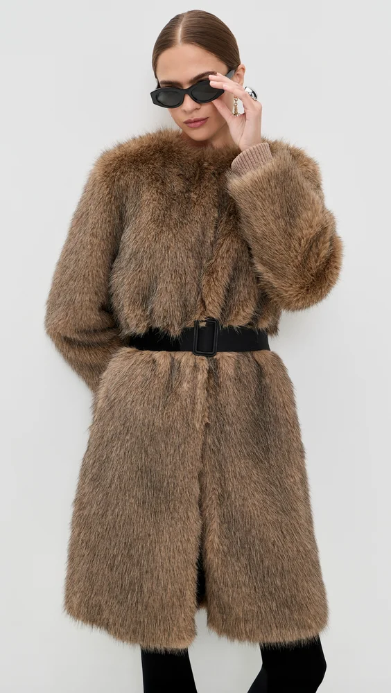Khai Coat In Faux Fur