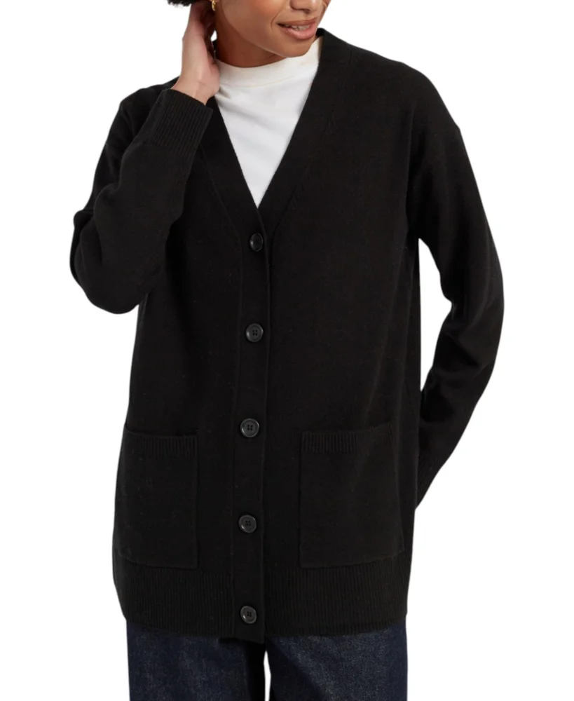 Women's Wool-Cashmere Long Cardigan