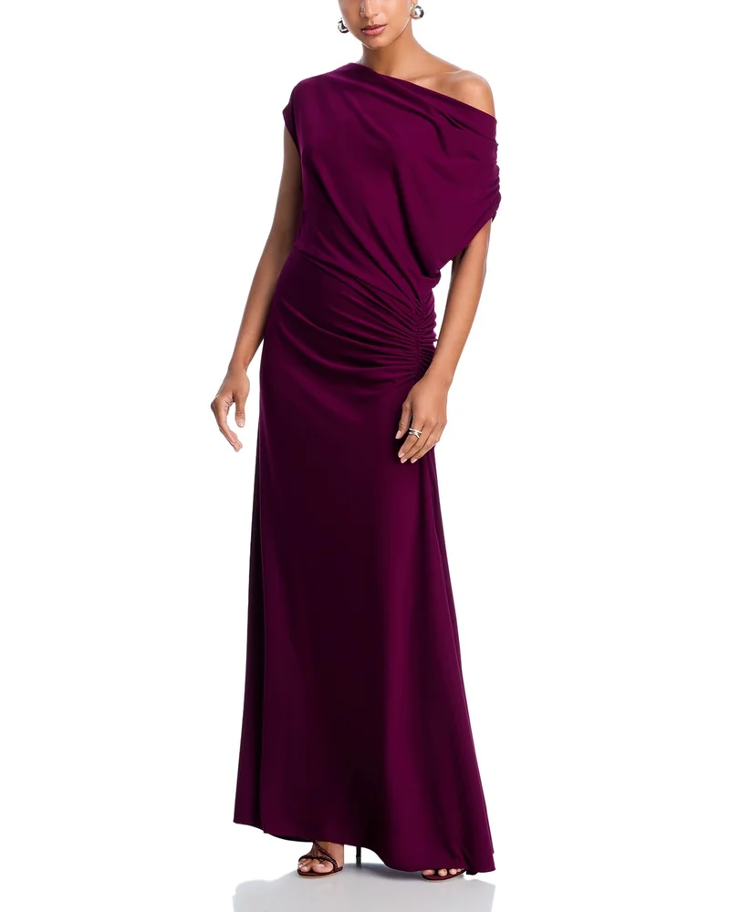 Off-the-Shoulder Ruched Jersey Gown - Exclusive