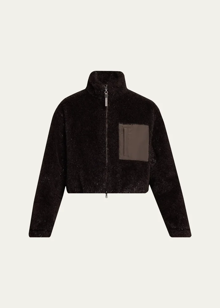 Sparkling Teddy Crop Jacket