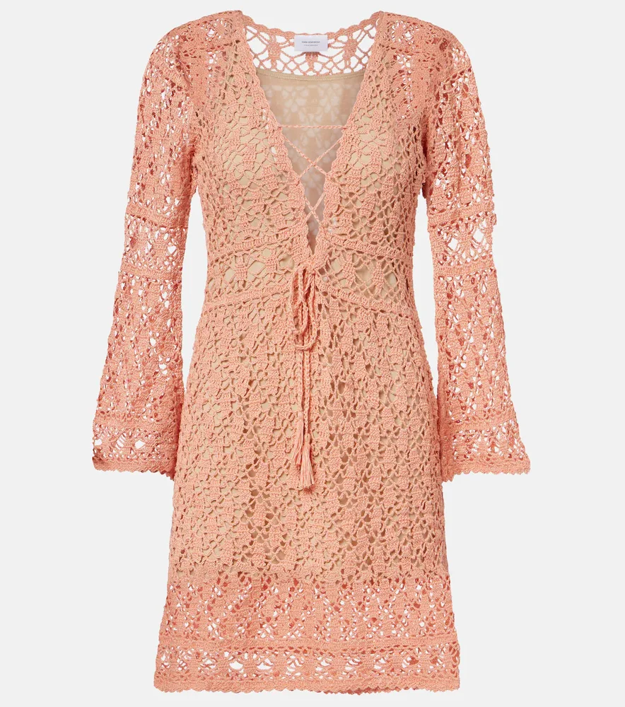 Bianca crochet cotton minidress