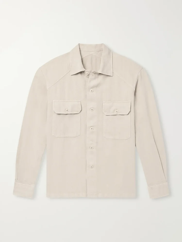 Cotton and Linen-Blend Shirt