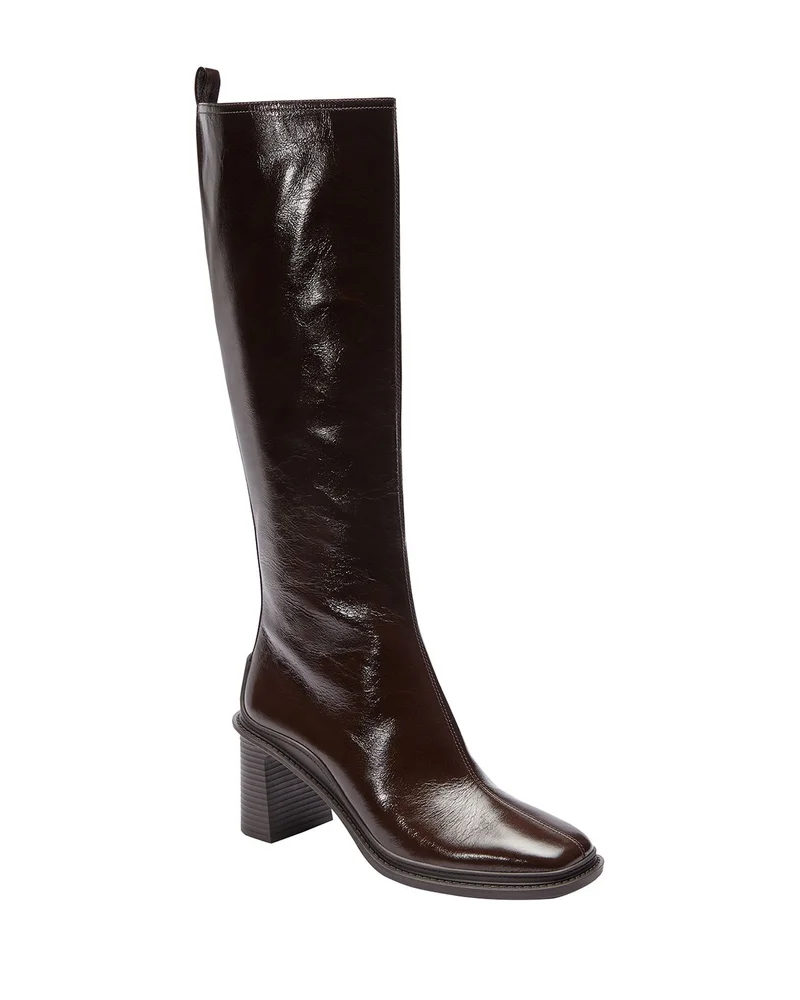 Sculpted C Leather Knee High Boots