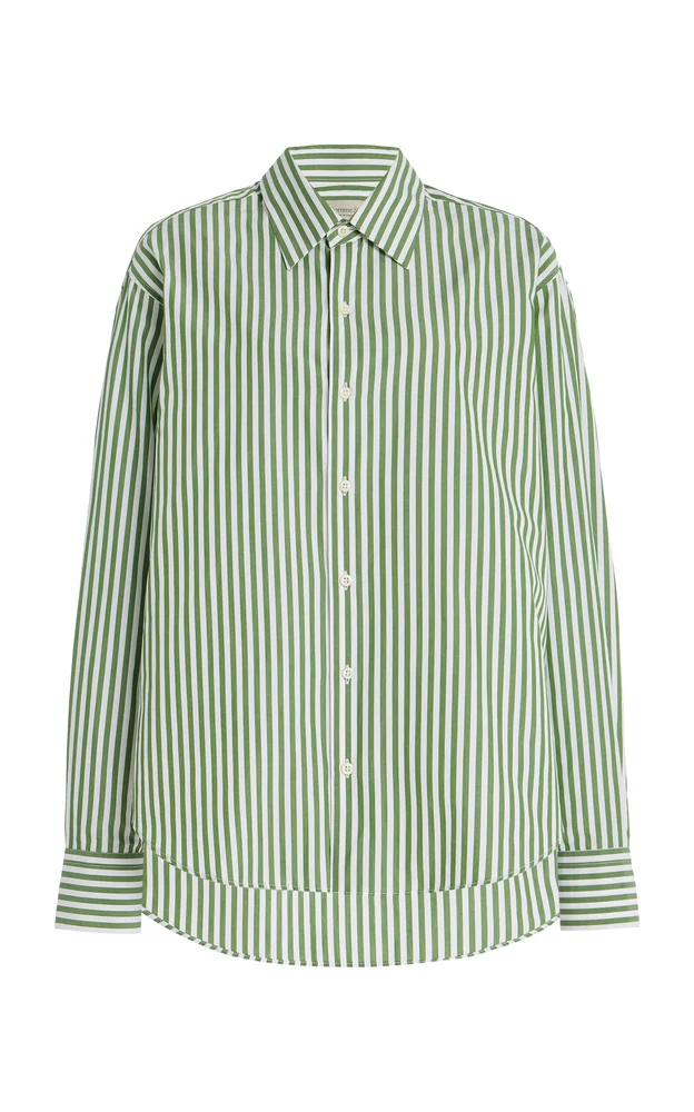 La Classica Striped Cotton-Poplin Shirt