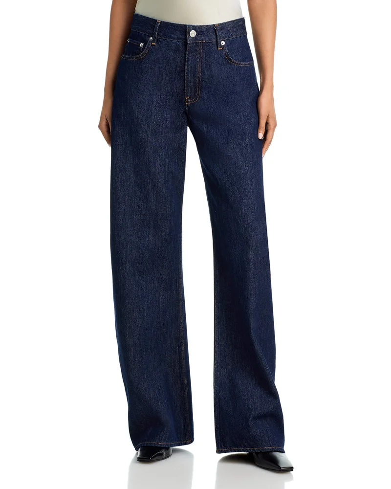 High Rise Saddle Jean in Rinse Indigo