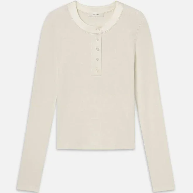 The Satin Trim Rib Henley