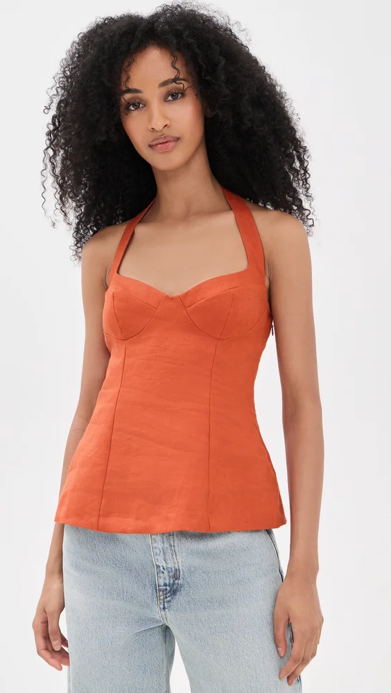 Alistair Linen Top