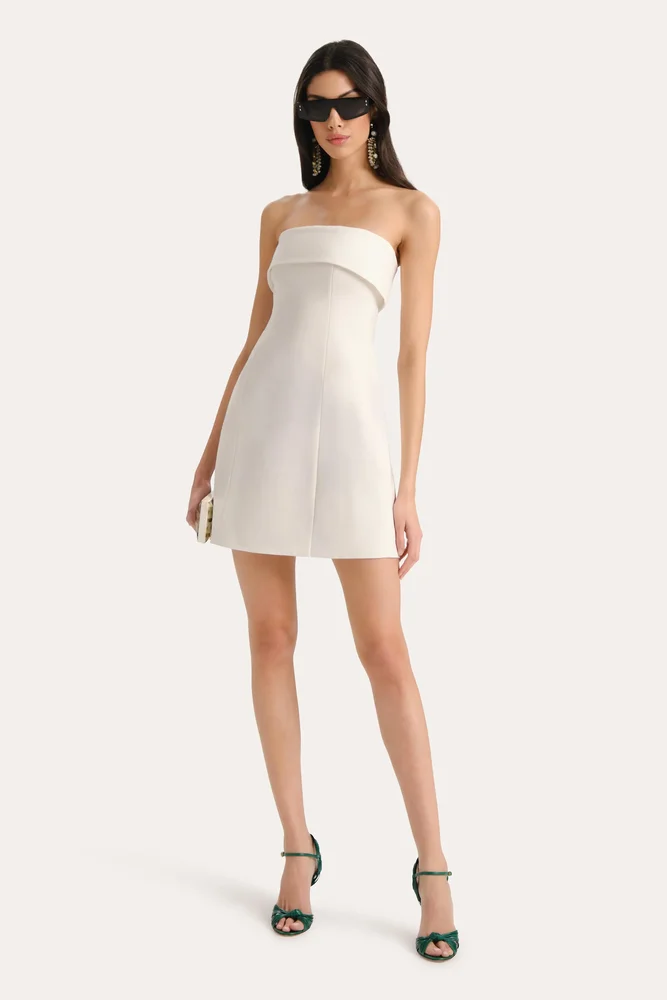 Lauren Linen Foldover Mini Dress