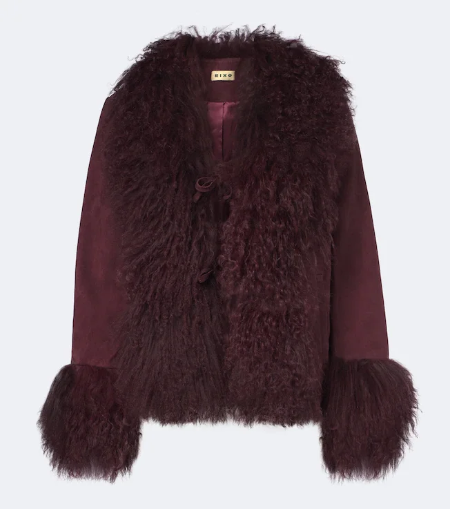 Sammy shearling-trimmed suede jacket