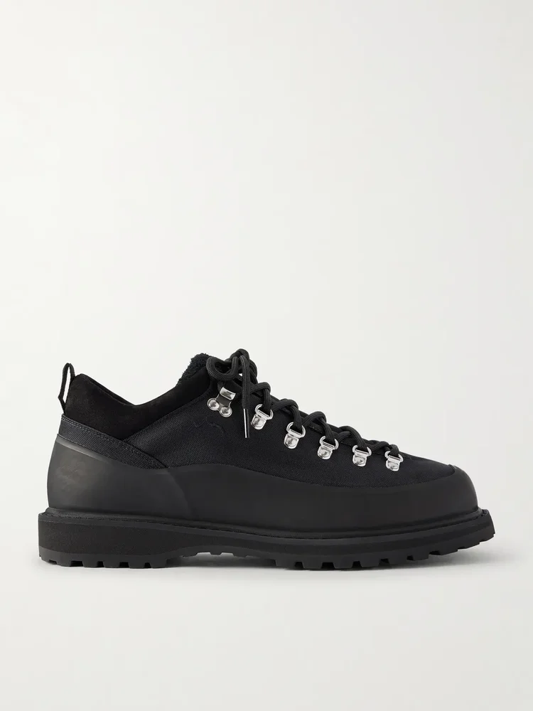 Roccia Basso Rubber and Suede-Trimmed Mesh Hiking Boots