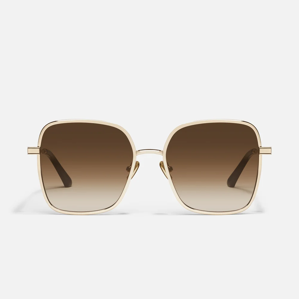 5th Ave Sunglasses, Gold / Brown