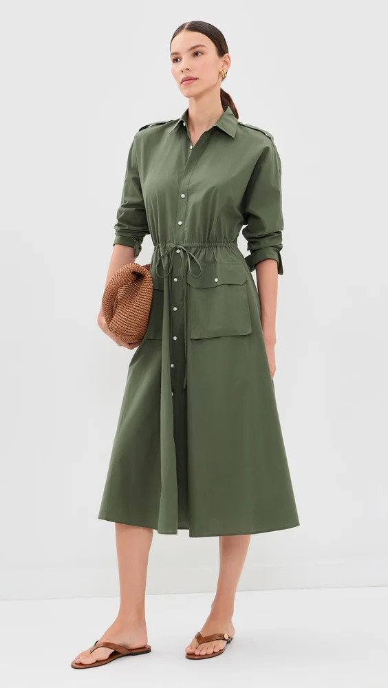 Long Sleeve Collared Shirt Dress