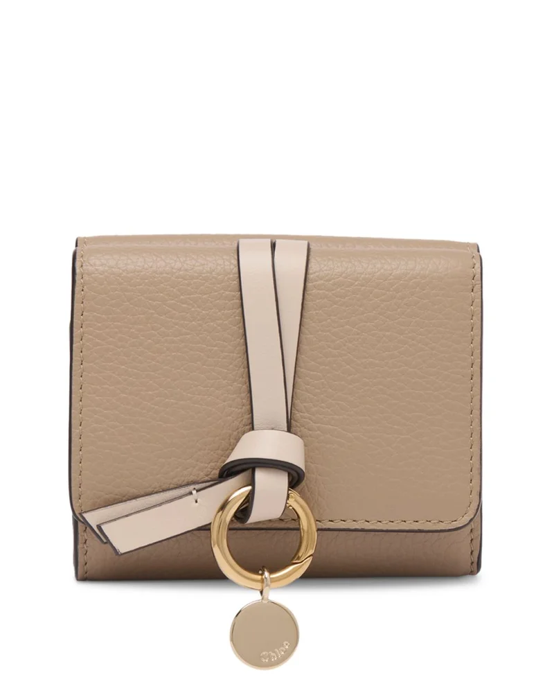 Alphabet Mini Leather Trifold Wallet