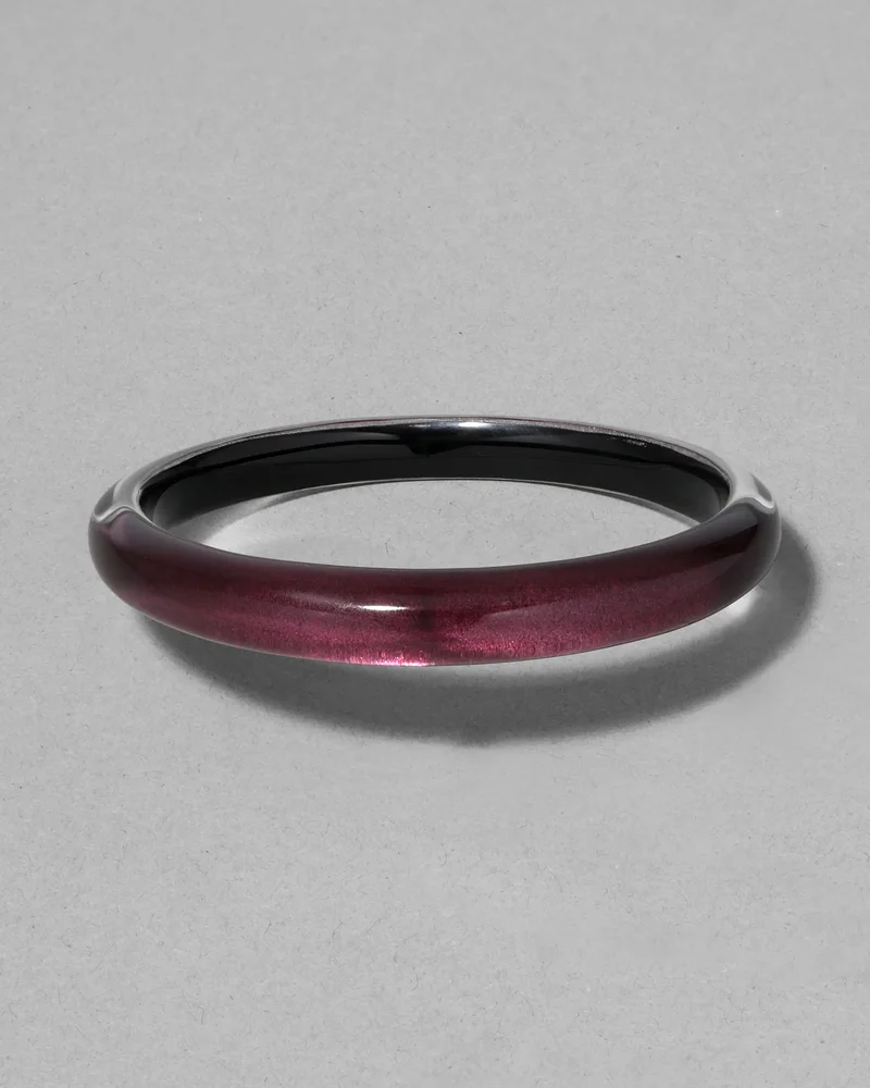 Lucite Skinny Bangle Bracelet- Black Cherry