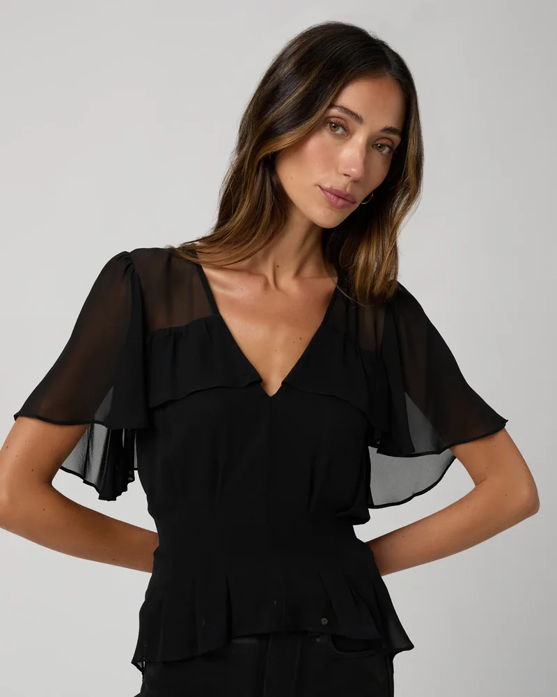 Willa Blouse - Black Silk