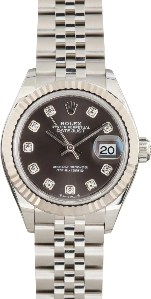 Pre-Owned Rolex Lady-Datejust 28 279174 Slate Diamond Dial Stainless Steel