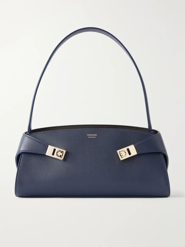 Hug leather shoulder bag
