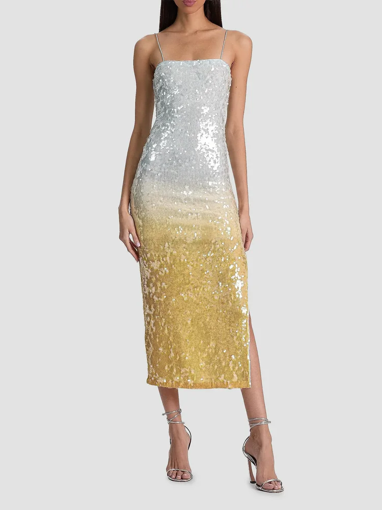 Fifi Sequin Sheath Midi-Dress
