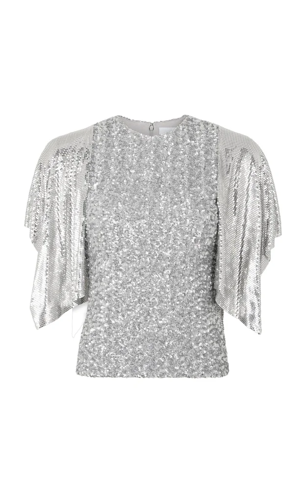 Sequined Mesh Top