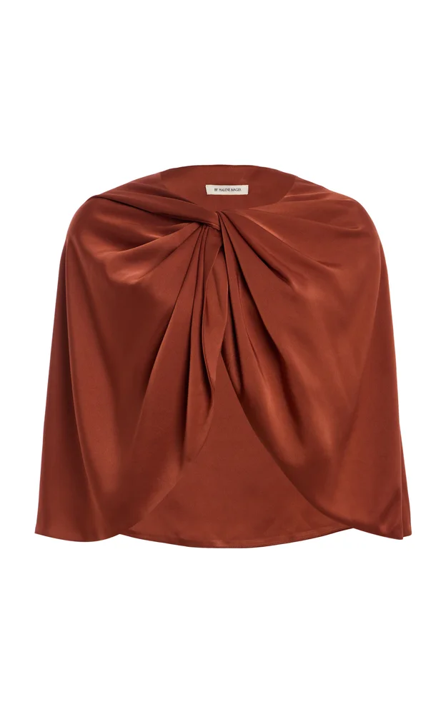 Pinlos Draped Satin Cape