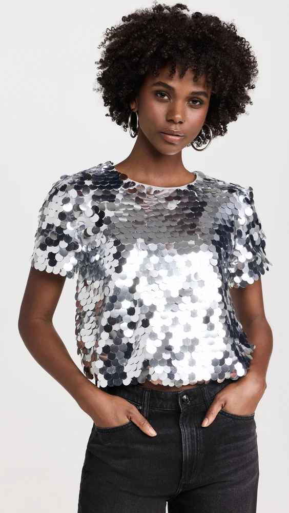 Fisheye Sequins Top