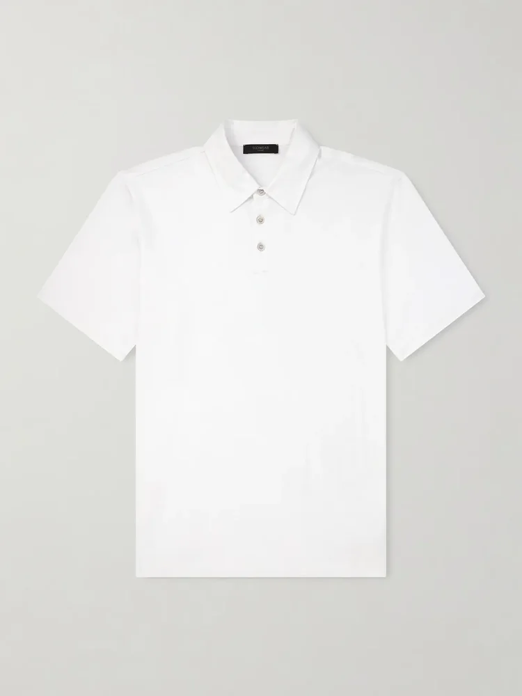 Cotton and Silk-Blend Jersey Polo Shirt