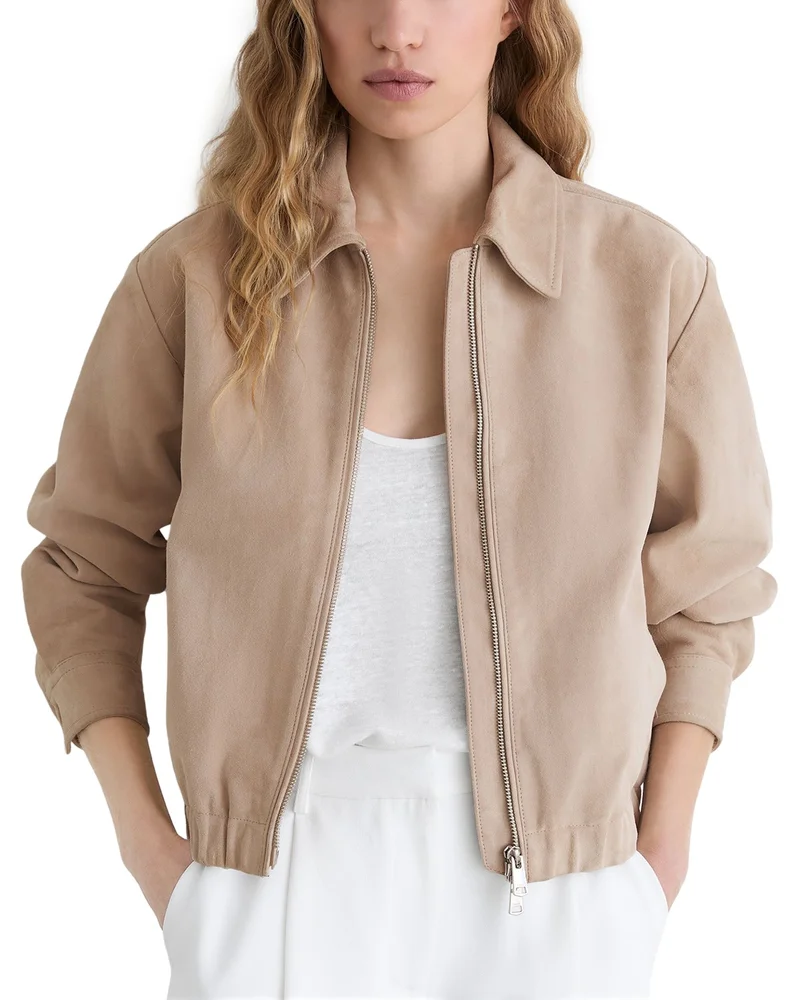 Lottie Suede Bomber Jacket