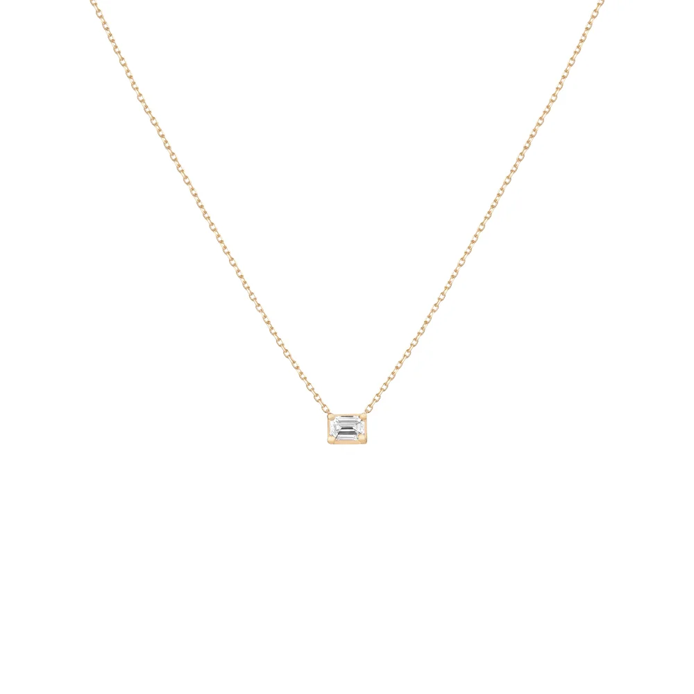 0.25ct Emerald Lab Grown Diamond Necklace