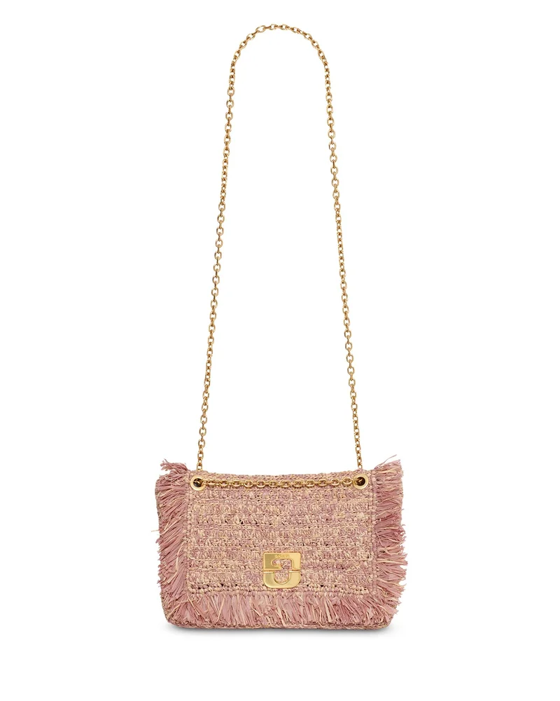 Le Fanny Purple Crochet Raffia Crossbody