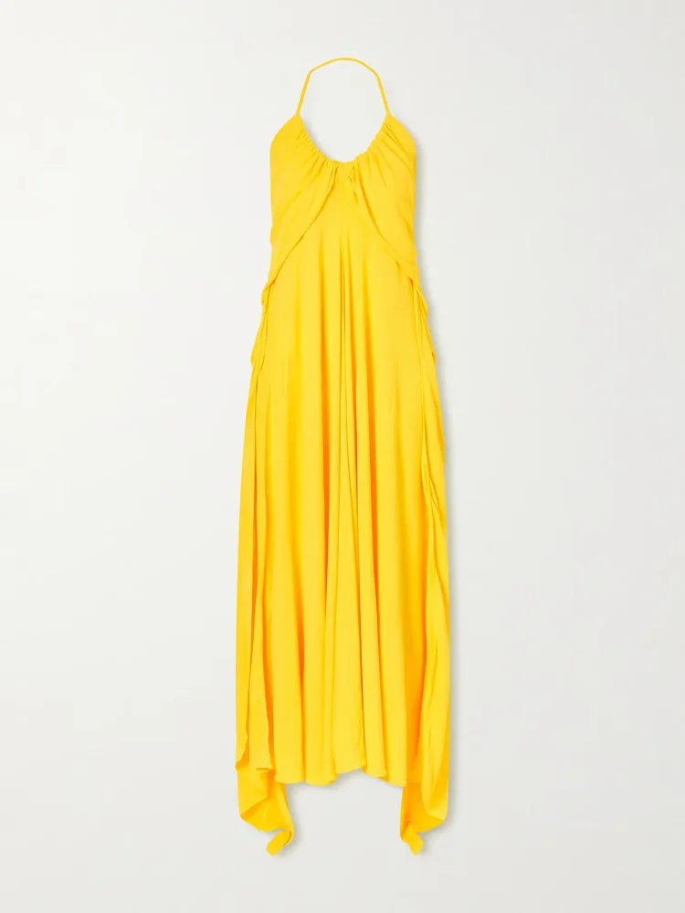 Halter jersey maxi dress