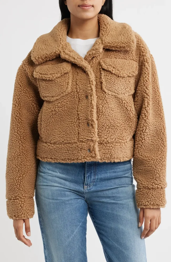 Frankie Faux Shearling Trucker Jacket