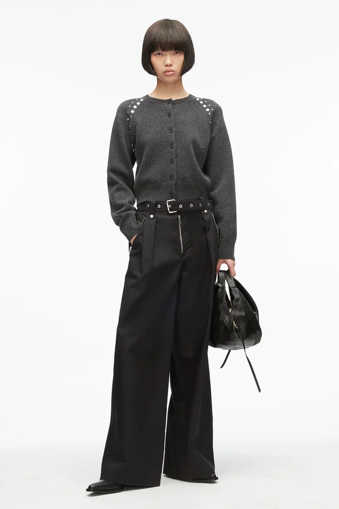 Cotton Twill Wide Leg Utility Pants