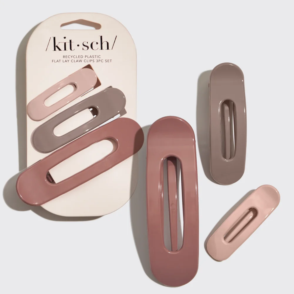Terracotta Flat Claw Clips 3pc Set