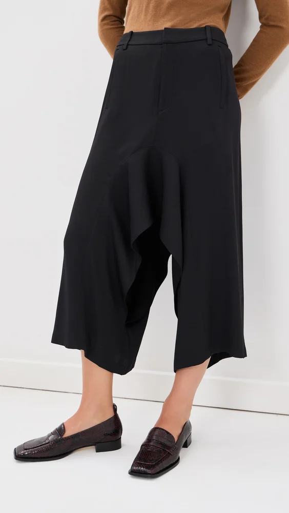 Eco Acetate Viscose Front Drape Culottes