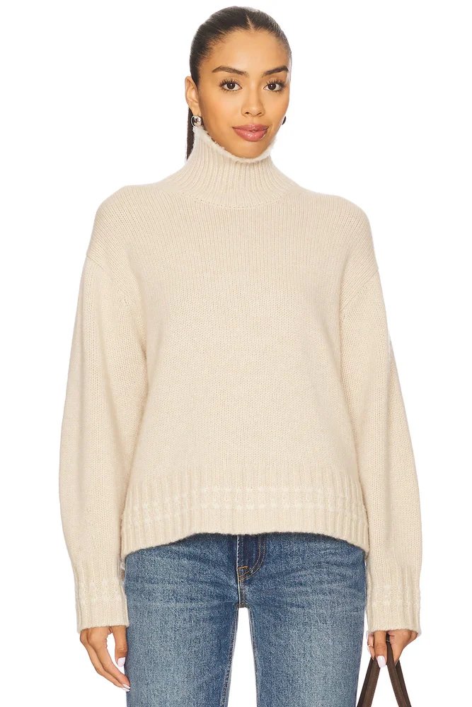 Cropped Rib Turtleneck