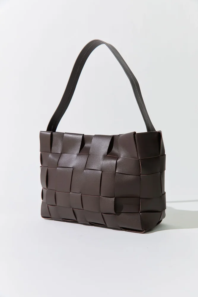 Woven Mini Tote - Chocolate