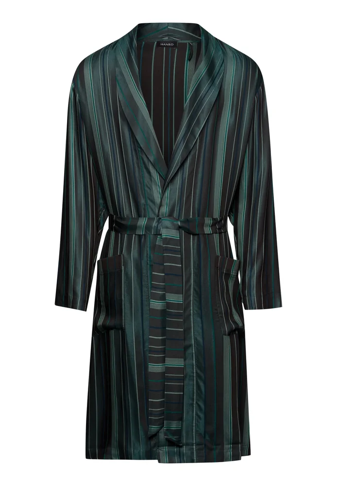 Selection Silk Blend Striped Robe | Laurel Stripe 75879-2864