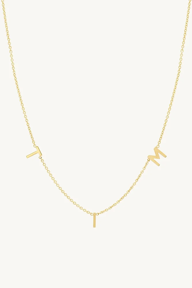 THE SMALL SPACED LETTER NECKLACE