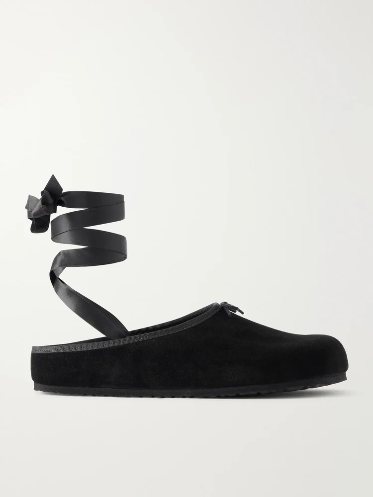 + Repetto Opera bow-embellished suede mules