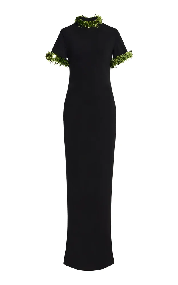 The Bex Embellished Crepe Jersey Gown